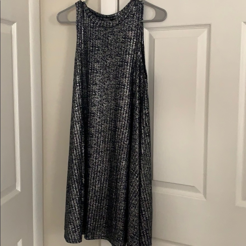 Navy Metallic Dress